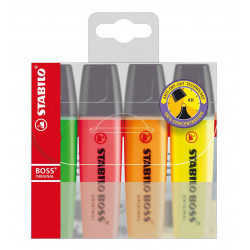 4006381215695 - SURLIGNEUR BOSS ORIGINAL 4 SURLIGNEURS COLORIS ASSORTIS