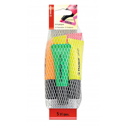 4006381401265 - STABILO NEON 5 SURLIGNEURS COLORIS ASSORTIS
