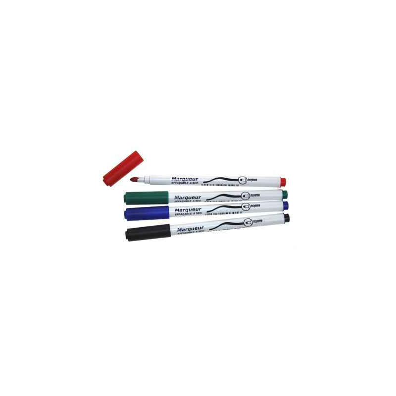 9006288116021 - 4 FEUTRES TABLEAU BLANC MOYEN COLORIS ASSORTIS