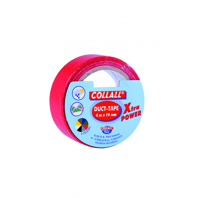8711557057868 - ADHÉSIF TOILÉ 19MMX4M ROUGE