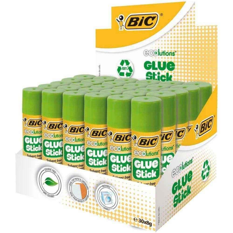 3086123589636 - ECOLUTION 30 BÂTONS COLLE 8G DONT 5 GRATUITS