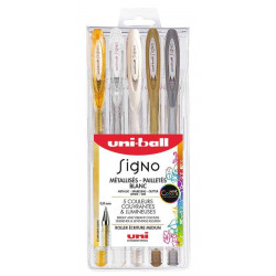 3296280036083 - SIGNO 5 ROLLER MÉTALLISÉS OR, ARGENT ET BLANC ASSORTIS
