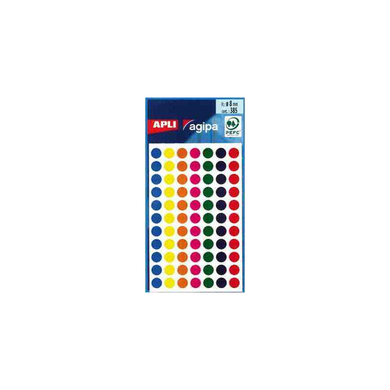 3270241017816 - 385 PASTILLES RECYCLÉES Ø8MM COLORIS ASSORTIS