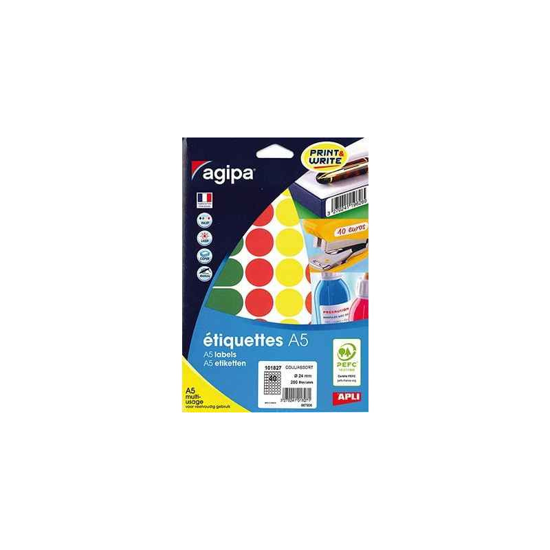 3270241018271 - 280 PASTILLES Ø24MM COLORIS ASSORTIS