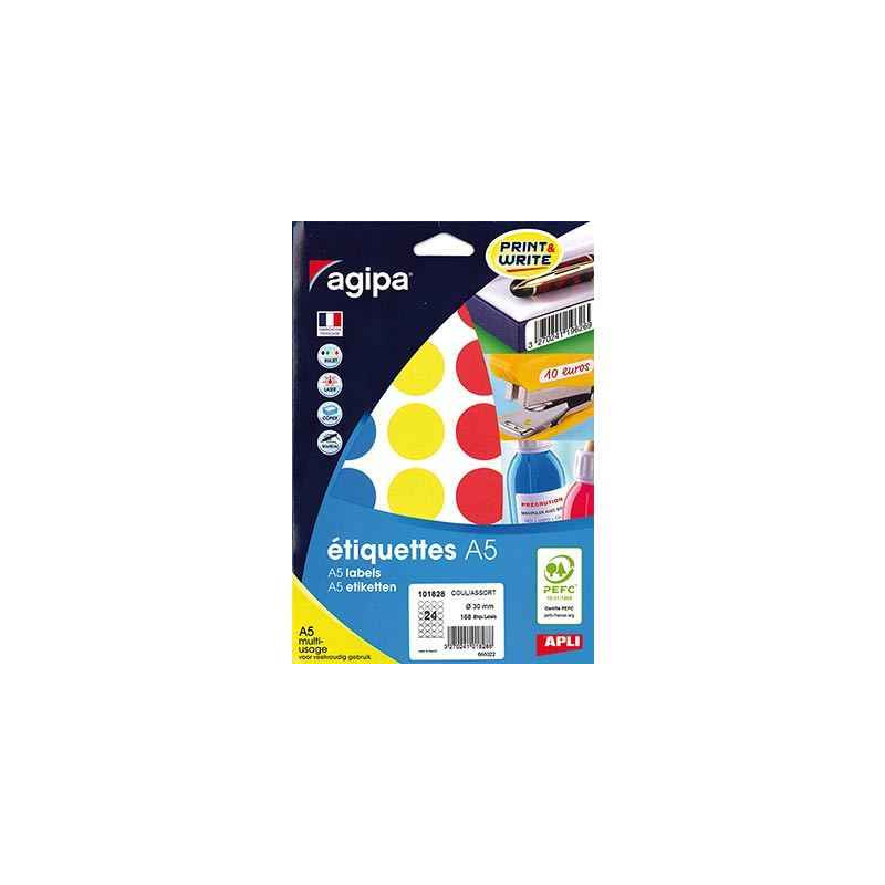 3270241018288 - 168 PASTILLES Ø30MM COLORIS ASSORTIS