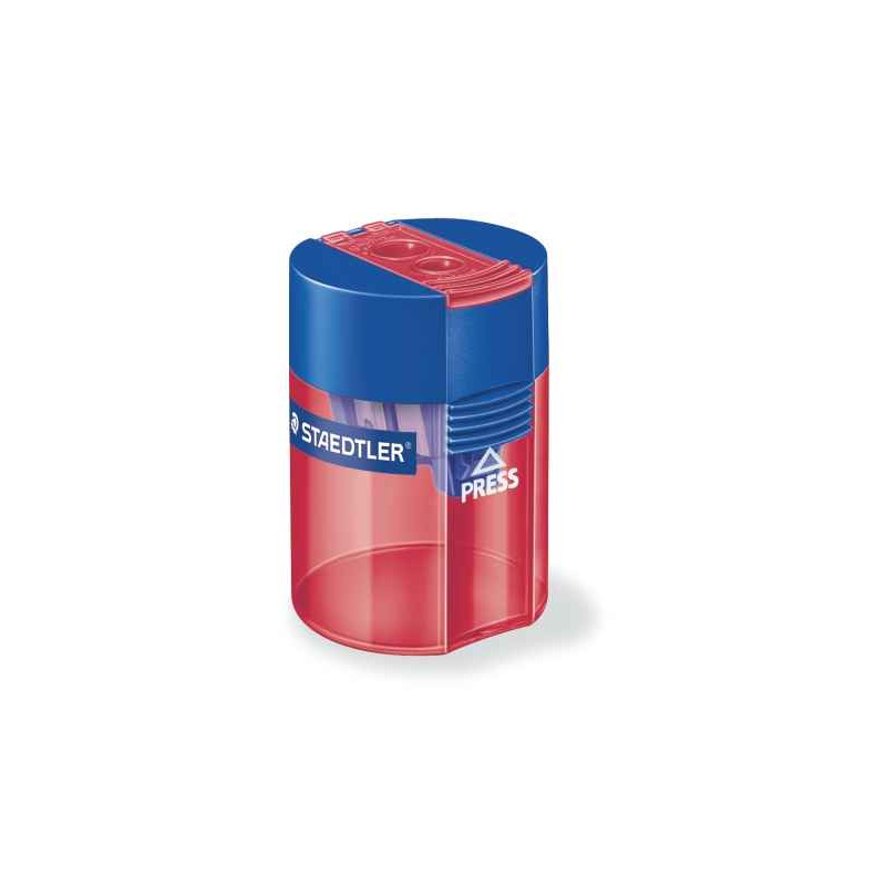 4007817512067 - TAILLE-CRAYON MÉTAL 2 TROUS AVEC RÉSERVOIR QUALITÉ SUPÉRIEURE