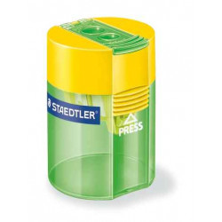 4007817512067 - TAILLE-CRAYON MÉTAL 2 TROUS AVEC RÉSERVOIR QUALITÉ SUPÉRIEURE