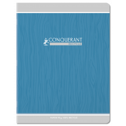 3020120186276 - CAHIER CONQUERANT CLASSIQUE AGRAFE 170X220 48P 90G SEYES RECYCLÉ