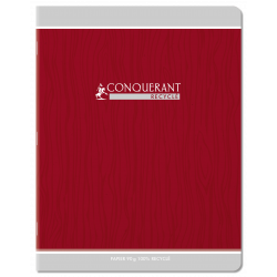 3020120186276 - CAHIER CONQUERANT CLASSIQUE AGRAFE 170X220 48P 90G SEYES RECYCLÉ