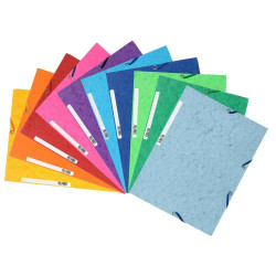 3130632555108 - 10 CHEMISES ÉLASTIQUE 3 RABATS CARTE LUSTRÉE COLORIS ASSORTIS