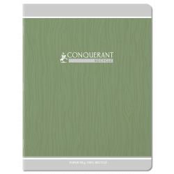 3020120186276 - CAHIER CONQUERANT CLASSIQUE AGRAFE 170X220 48P 90G SEYES RECYCLÉ