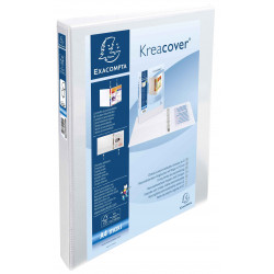 3130630519416 - KRÉACOVER CLASSEUR PERSONNALISABLE A4 D40 BLANC