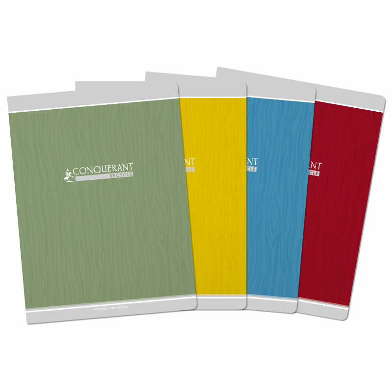 3020120186399 - CAHIER CONQUERANT CLASSIQUE AGRAFE 240X320 96P 90G SEYES RECYCLÉ