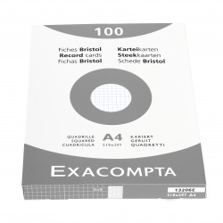3130630133063 - 100 FICHES BRISTOLS 210X297 UNI BLANC