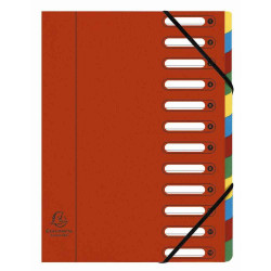 3130630053125 - EXACOMPTA TRIEUR À FENÊTRES CARTE LUSTRÉE 12 POSITIONS
