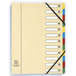3130630053125 - EXACOMPTA TRIEUR À FENÊTRES CARTE LUSTRÉE 12 POSITIONS