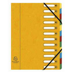 3130630053125 - EXACOMPTA TRIEUR À FENÊTRES CARTE LUSTRÉE 12 POSITIONS
