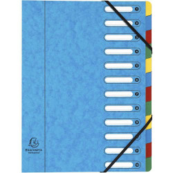 3130630053125 - EXACOMPTA TRIEUR À FENÊTRES CARTE LUSTRÉE 12 POSITIONS