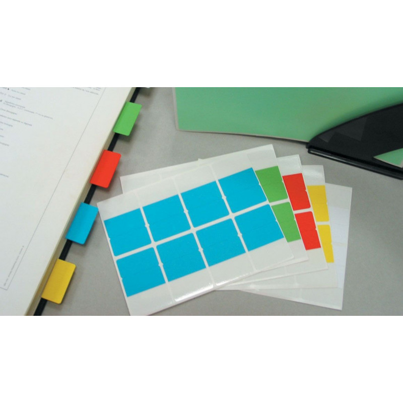 3270241021394 - 96 ONGLETS INDEX PAPIER DOUBLE FACE 17X34MM COLORIS ASSORTIS