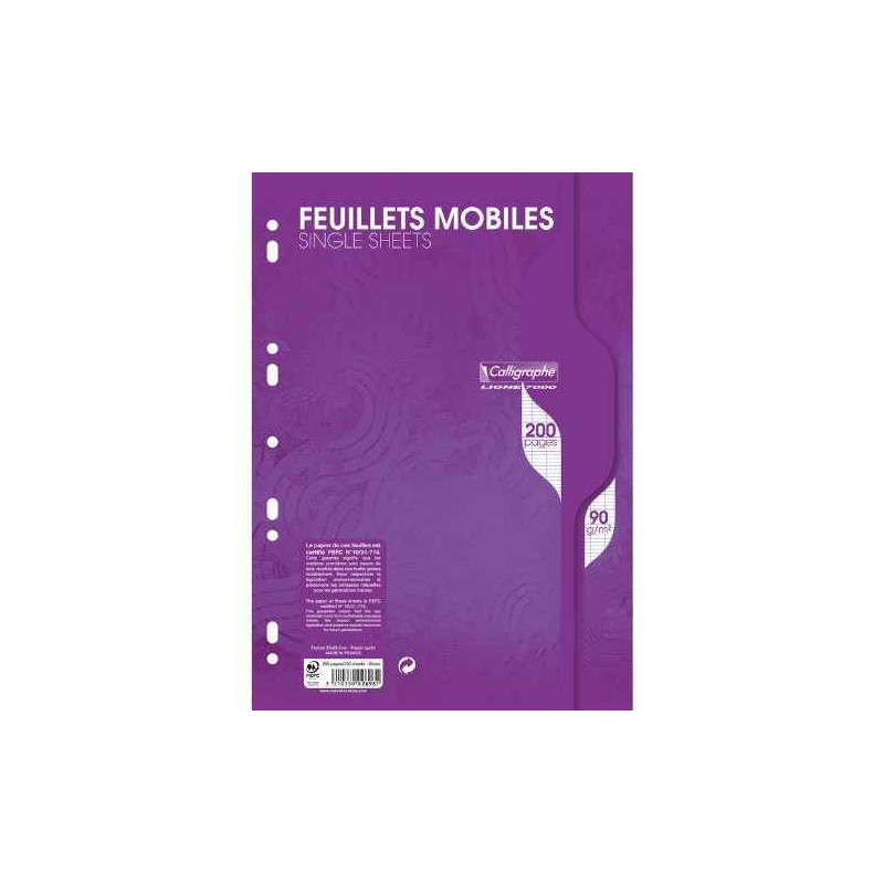 3210330026961 - FEUILLETS MOBILES 21X29,7 200P SÉYÈS 90G BLANC
