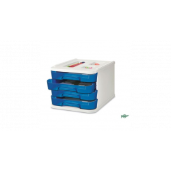 8425901170522 - BLOC DE CLASSEMENT 4 TIROIRS TRANSLUCIDE BLEU