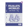 3020120107820 - FEUILLETS MOBILES 21X29,7 200P SÉYÈS 80G BLANC