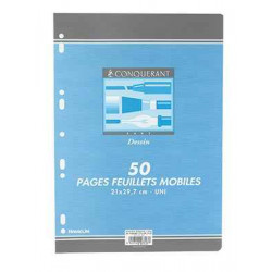 3020120077277 - FEUILLETS MOBILES DESSIN 21X29,7 50P UNI 120GR