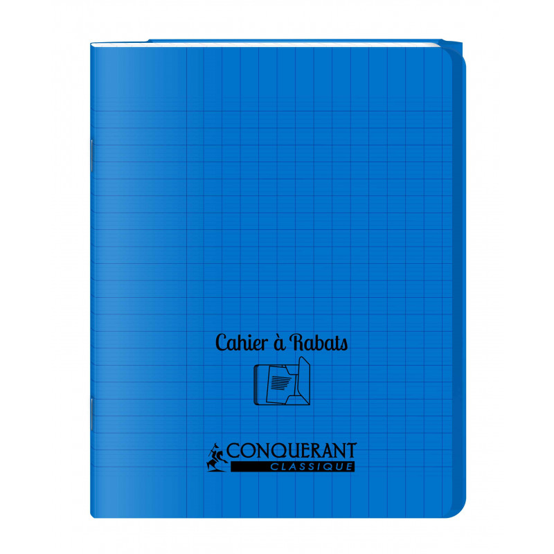 3020120123127 - CAHIER À RABAT BLEU 17X22 96P SÉYÈS