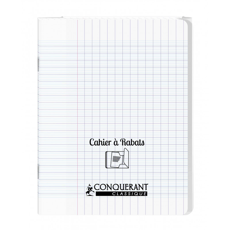 3020120123363 - CAHIER À RABAT INCOLORE 17X22 96P SÉYÈS