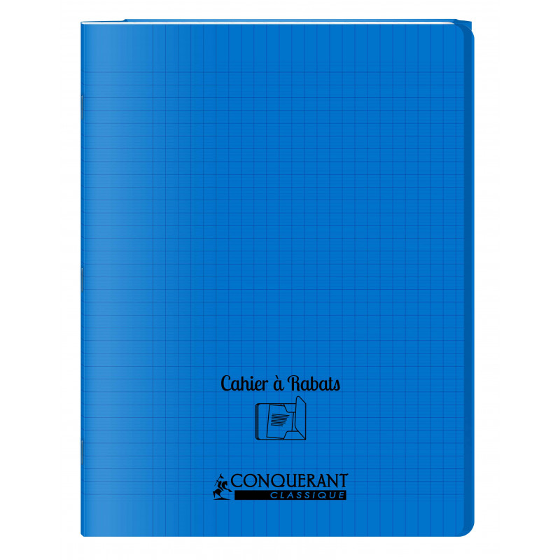 3020120123738 - CAHIER À RABAT BLEU 24X32 48P SÉYÈS