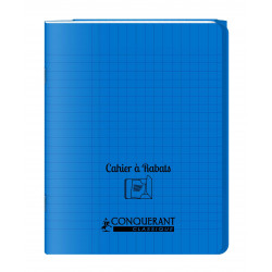 3020120123738 - CAHIER À RABAT BLEU 24X32 48P SÉYÈS