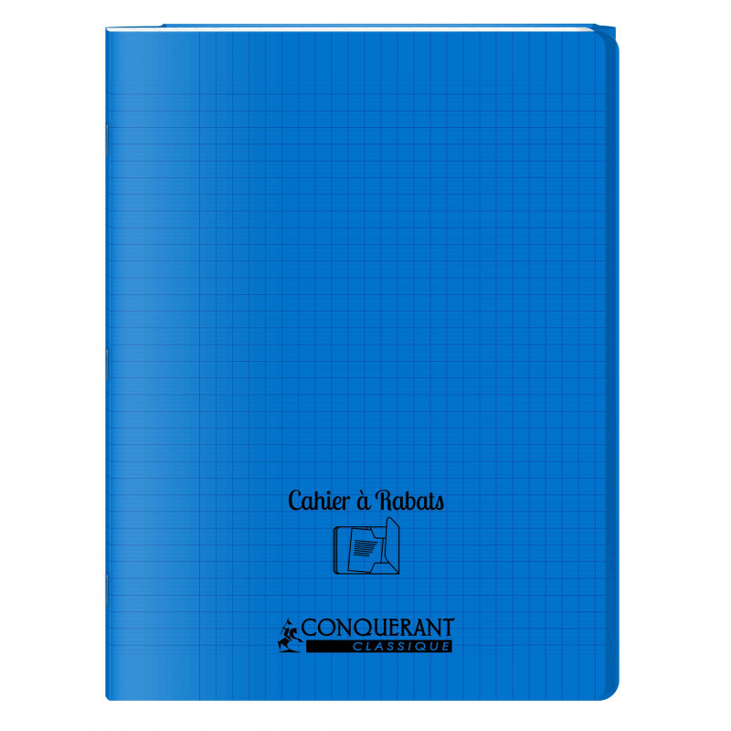3020120089522 - CAHIER À RABAT BLEU 24X32 96P SÉYÈS