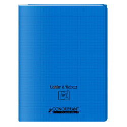 3020120089522 - CAHIER À RABAT BLEU 24X32 96P SÉYÈS