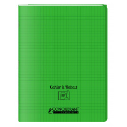 3020120124001 - CAHIER À RABAT VERT 24X32 96P SÉYÈS