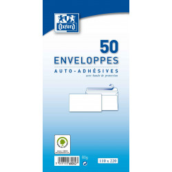 3020121680827 - 50 ENVELOPPES BLANCHES 110X220MM