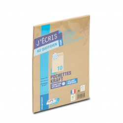 3250650066315 - 10 POCHETTES KRAFT RECYCLÉ 162X229MM