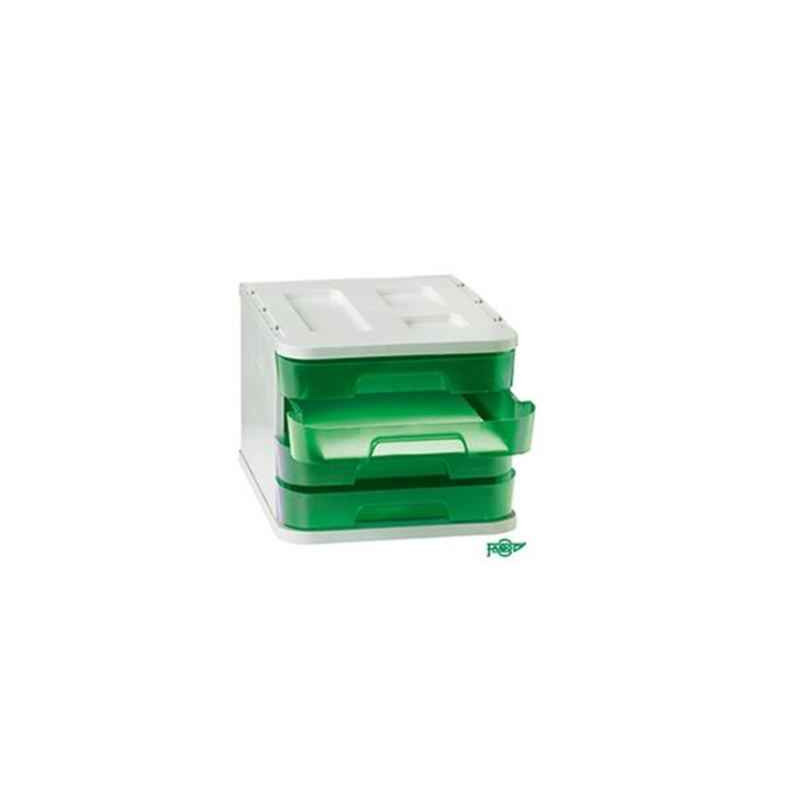 8425901170195 - BLOC DE CLASSEMENT 4 TIROIRS TRANSLUCIDE VERT