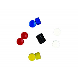 3701254709028 - 10 AIMANTS RONDS COLORIS ASSORTIS Ø10MM
