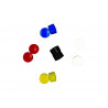 3701254709028 - 10 AIMANTS RONDS COLORIS ASSORTIS Ø10MM