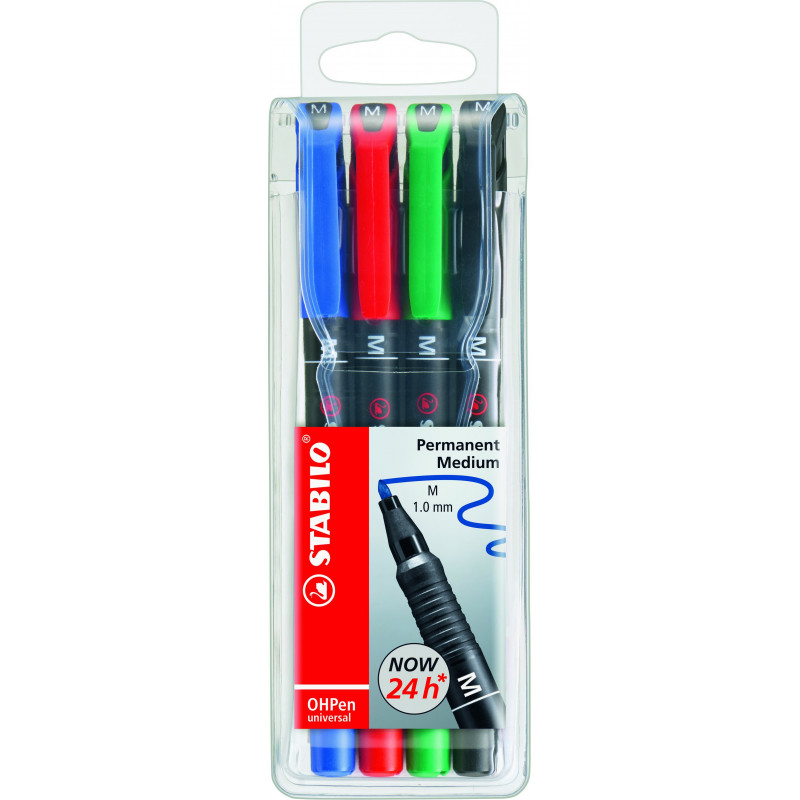 4006381114868 - OH-PEN PERMANENT 4 FEUTRES MOYENS COLORIS ASSORTIS
