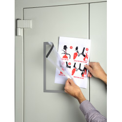 3130631392001 - POCHETTE D'AFFICHAGE MAGNÉTIQUE A4 ARGENT