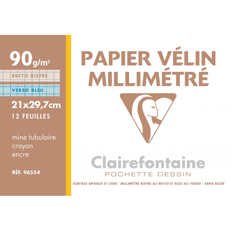 3329680965544 - POCHETTE 12F MILLIMÉTRÉ 21X29,7CM