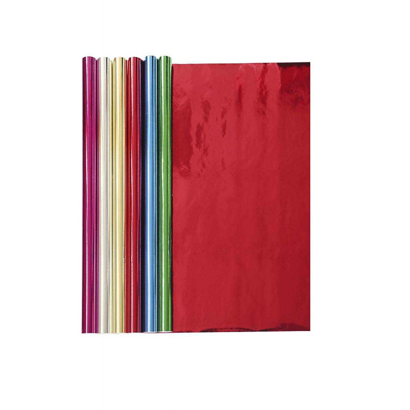 3065503541068 - ROULEAU 0,70X2M PAPIER ALU 1 FACE ROUGE