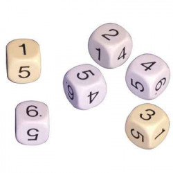 3760002572437 - DÉS CHIFFRES DE 1 À 6