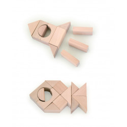 8416040161014 - BLOCS EN BOIS NATUREL 100 PIÉCES