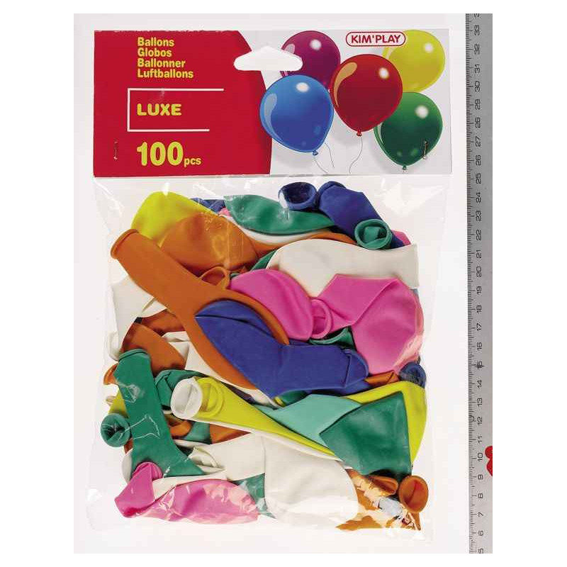 3225430002197 - 100 BALLONS À GONFLER COLORIS ASSORTIS
