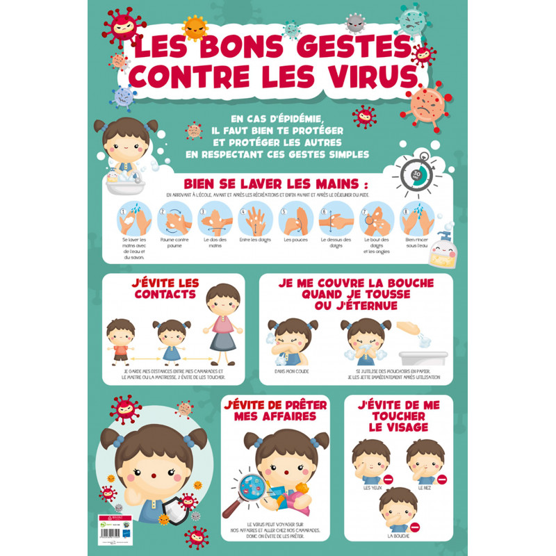 3592930017595 - POSTER GESTES BARRIÈRES