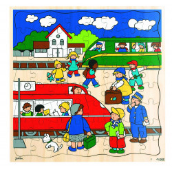 8718229009170 - PUZZLE LES TRANSPORTS : LA GARE