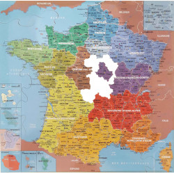 3700183418841 - PUZZLE CARTE DE FRANCE DES DÉPARTEMENTS