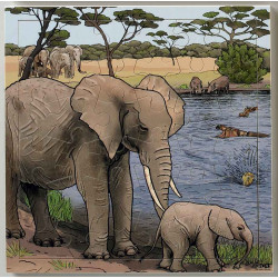 8718229025415 - PUZZLE LES ÉLÉPHANTS